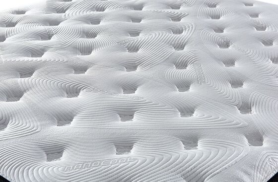 Buen precio Colchón híbrido premium con bobinas de bolsillo envueltas individualmente Capa de seda de hielo de capa de látex En línea
